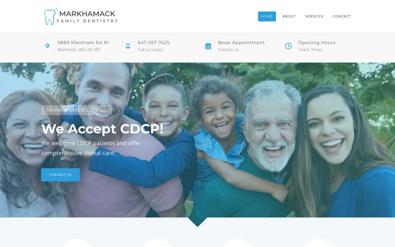 Markhamack Dental: the old website
